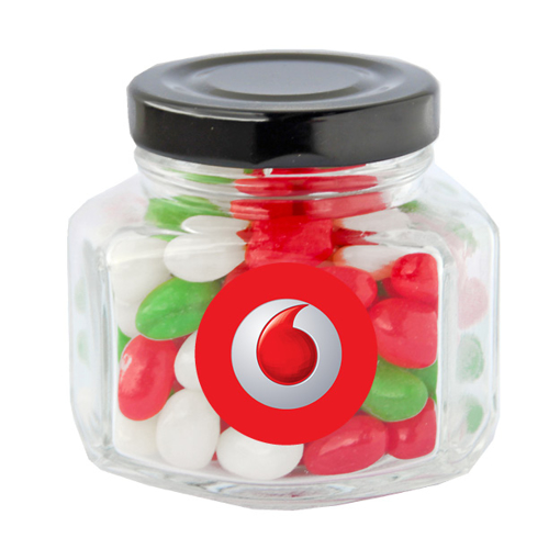 Picture of Mini Screw Top Jar with mini Xmas jelly beans
